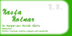 nasfa molnar business card