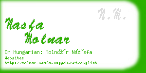 nasfa molnar business card